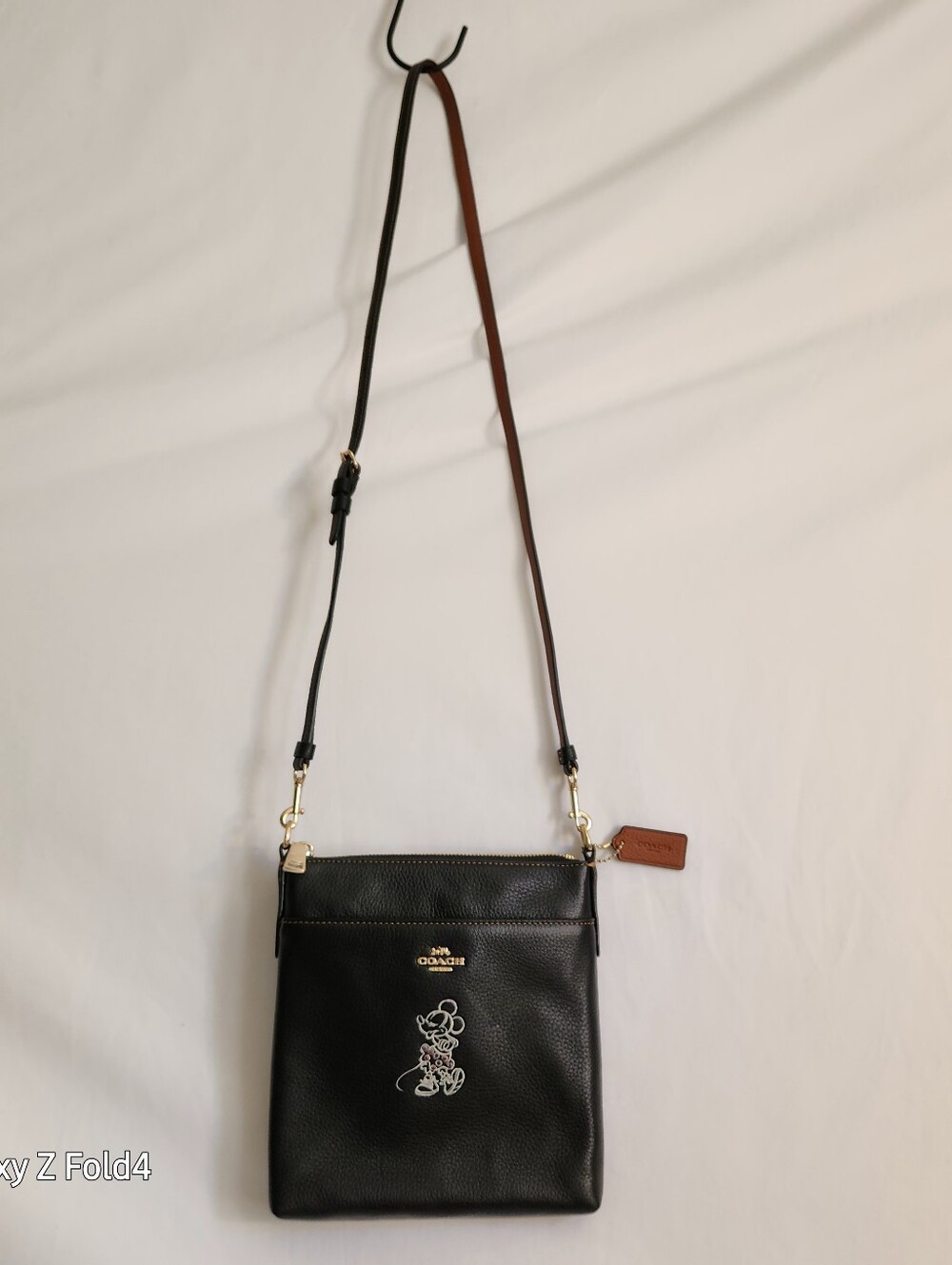 Coach Black Leather Crossbody with Minnie Mouse Detail - Picture 5 of 9